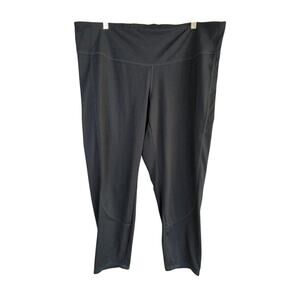 J Jill Fit Performance Leggings Womens Plus 2X Blue 7/8 Curved‎ Seam